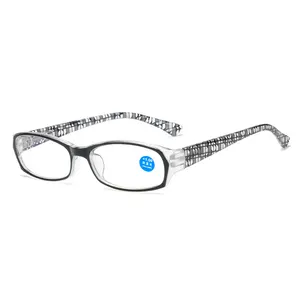 패션 빈티지 인쇄 노안 안경 여성 남성 세련된 준비 안티 블루 독서 안경