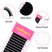 Plateaux de cils noir mat intense, extensions de cils en cachemire, fournitures pour extensions de cils, plateaux de cils volumineux faits à la main en gros
