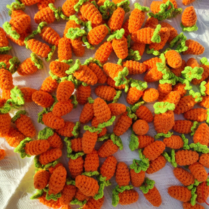 Tùy chỉnh Keychain sang trọng sợi thỏ dệt túi Cà rốt bông vải dệt kim handmade mặt dây chuyền điện máy dệt Crochet - Product Image 5