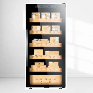 1300-1500 pcs Cigar Humidor kỹ thuật số LED ánh sáng nhiệt độ độ ẩm kiểm soát xì gà tủ