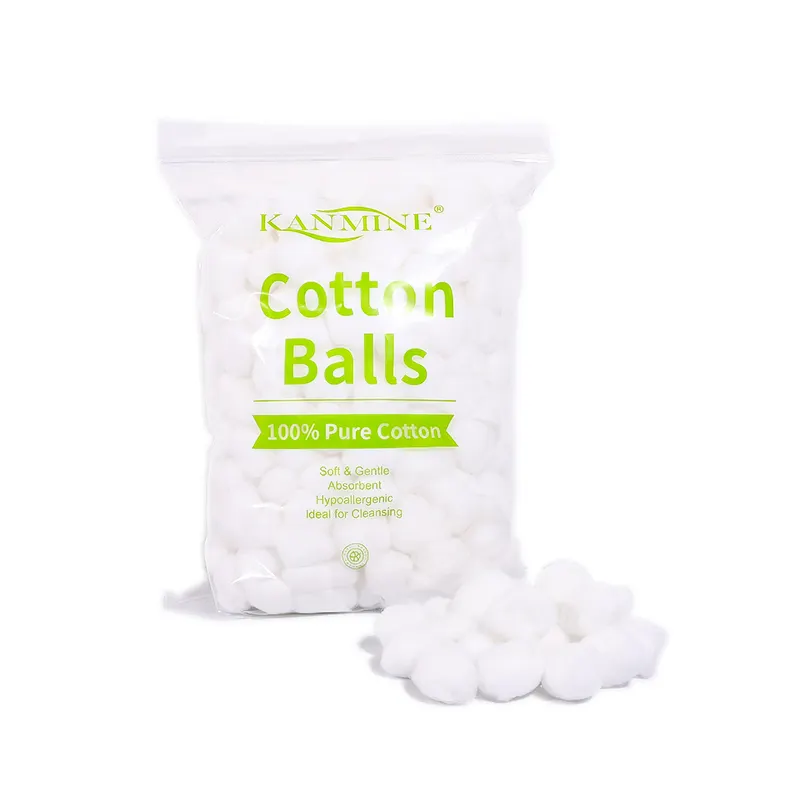 Boules de coton doux et absorbantes OEM 100% boules de coton pur à haute absorption blancheur pour usage chirurgical ou cosmétique et beauté