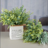 Home Bouquets de Mariage Extérieur Fausses Fleurs Résistant aux UV Lavande Artificielle Plantes en Fausse Soie