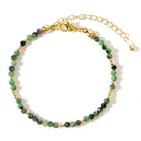 Bracelet Bohème Tendance en Laiton Perlé Coloré avec Quartz pour Femme – Bijou de Niche Luxe Léger