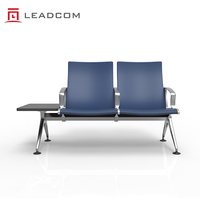 Chaise d'attente publique de luxe LEADCOM avec rembourrage en PU, pour aéroport, gare, hôpital, clinique, réception publique, banquette d'attente