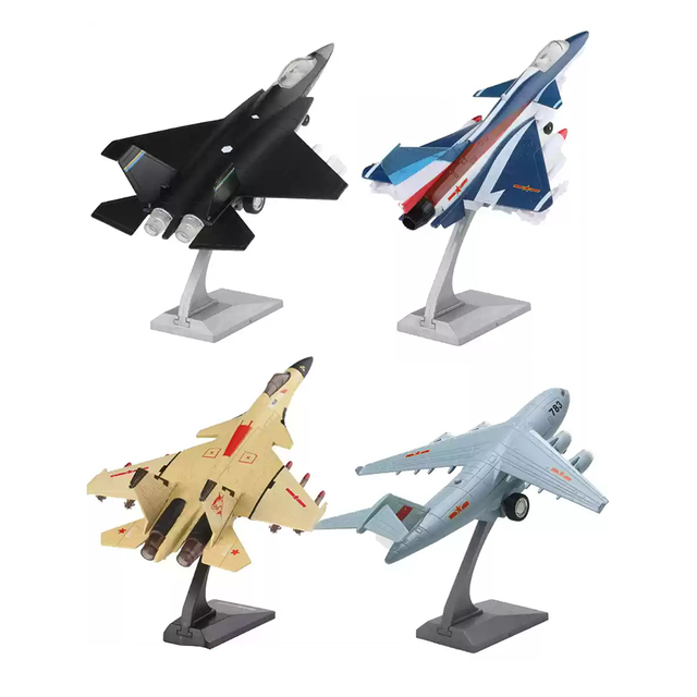 Alloy Model Toy Airplane F16 J16 F22 J15 F18 Fighter Jet Military Aircraft Diecast Model Airplane Toy Miniature