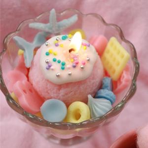 4 Styles Raffinés Romantique Doux Émuler Crème Glacée Desserts Dentelle Lunettes Soulagement du Stress Parfum Aromathérapie Bougies Parfumées - Product Image 2