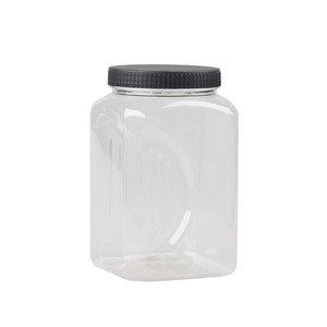 Transparent Square <b>Plastic</b> Food Storage Container 1 Liter Airtight Lid <b>General</b> Packaging - Product Image 1