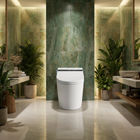 DZOZO Bidet intelligent entièrement automatique à commande mains libres, siège chauffant, télécommande, soins de santé, design à jupe, silencieux