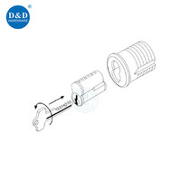 Cylindre de serrure de porte à noyau interchangeable de petit format, durable, avec clés de contrôle SFIC à 6 ou 7 broches