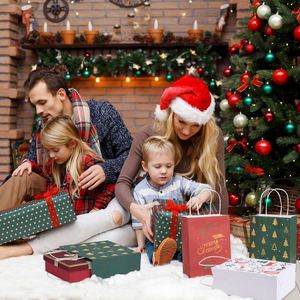 Kraft Paper Gift Bags Snowflakes Merry <b>Christmas</b> Candy Cookie Packaging Bag <b>Boxes</b> 2022 New Year Party Natal Kids Favors - Product Image 6