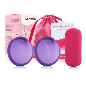 Ensemble de disques menstruels en silicone médical souple réutilisable et personnalisable pour femmes - Product Image 1