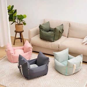 Großhandel Haustier Autos itz Booster Bett Hund Autos itz Bett mit Sicherheits schnalle Custom ized LOGO Luxus Hunde betten Haustier Autos itz - Product Image 2