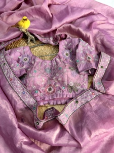 Nieuw Binnen Borduurwerk <span class=keywords><strong>Saree</strong></span> Met Volledige Steek Blouse Voor Vrouwen Dragen Sari 'S Met Kant En Klare Blouse Tegen Groothandelsprijzen