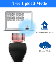 Escáner de Códigos de Barras Inalámbrico BT 2D 1D QR, Conexión 3 en 1, Soporte Gratuito, Compatible con 2D/QR para Puntos de Venta y Comercio Minorista