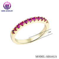 Bague de tennis Kirin en moissanite argent véritable S925 plaqué or, minimaliste, pour femme, mariage, fiançailles, fête, anniversaire, OEM ODM