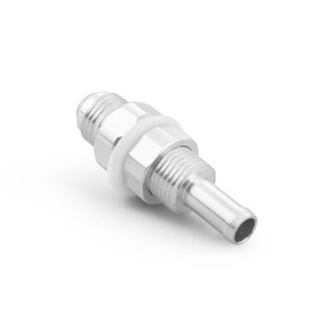 AN6/AN8フレア男性用バルクヘッド5/16 "または3/8" ホースバーブ継手アダプター燃料ポンプタンク車用アルミニウム - Product Image 3