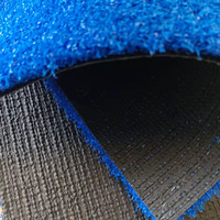 Césped azul sintético de alta densidad, Material PP, césped artificial/Tenis, Golf, Hockey, pistas de pádel, suelos deportivos