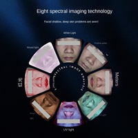Analyseur de peau AI à usage domestique, scanner facial Bitmoji et lampe de Wood pour analyse capillaire, appareil facial portable Zemits Vera 3D A6 B3
