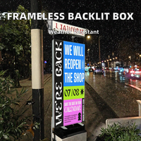 Boîte à lumière LED rectangulaire décorative sans cadre en aluminium SEG rétroéclairée pour la publicité avec un design durable et étanche