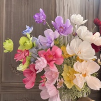 KW-F014 4-Köpfige Persische Blume Große Gesang-Blume Hot Pink Künstliche Gänseblümchen
