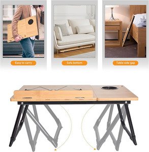 Portable lecture dans le <span class=keywords><strong>lit</strong></span> manuel réglable porte-<span class=keywords><strong>livre</strong></span> plateau bambou <span class=keywords><strong>support</strong></span> d'ordinateur portable avec page trombones - Product Image 4