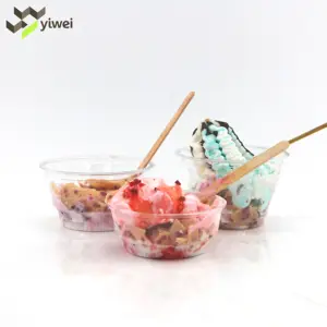 Party Supply Wegwerp Cups Met Deksels, Plastic Dessert 200Ml Pet Plastic Bekers Voor Ijs/