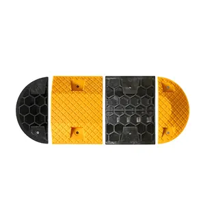 High Quality Rubber Speed Length Breaker Yellow-black Road Speed Bump/hump For Traffic Safety Car Heavy Duty Rubber Bump