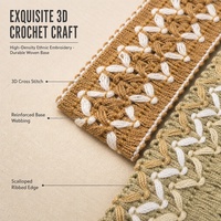 Bande élastique respirante ajourée en crochet, ruban extensible en maille tricotée pour la ceinture de vêtements et de robes