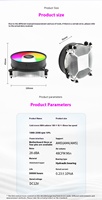 Refroidisseur de processeur de bureau AM4 AM5 personnalisé en usine, cœur en cuivre, ventilateurs de refroidissement à air haute performance, dissipateur thermique pour plateforme AMD