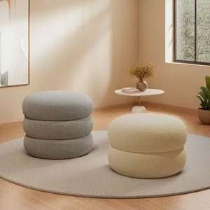 Taburete Redondo Estilo Japonés, Banco para Cambiar Zapatos, Asiento para el Hogar, para Dormitorio/Sala de Estar - Product Image 5