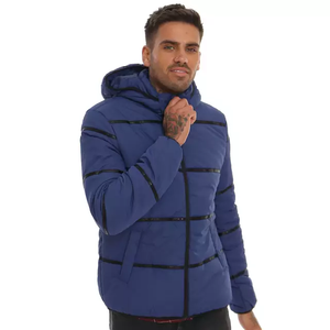 Chaquetas acolchadas de alta calidad para hombre, chaqueta acolchada de manga larga con cremallera ajustada de color personalizado para hombre - Product Image 6