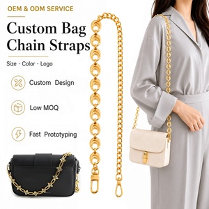 Chaîne de sac en alliage de zinc personnalisée, petite, robuste et sécurisée, pour remplacement de sacs à main de luxe, chaînes de sac en métal doré en gros, accessoires de maroquinerie - Product Image 1