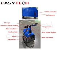 Machine à riveter Easytech à commande facile, outil pneumatique portatif pour rivets à pression, sacs en cuir, jeans, fixation de tissus
