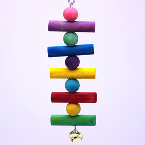 ของเล่นสร้างความสมดุลของนกทำจากไม้สีสันสดใสของเล่นสำหรับนกแก้วแบบโต้ตอบขนาดเล็ก - Product Image 5