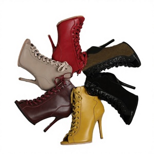 Tacchi Alti da Donna con Design a Blocco Cavo, Tacco Basso Spesso in PU Convertibile in Cinturini - Product Image 2