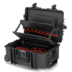 กล่องเครื่องมือ Robust45 พร้อมล้อและสายรัดสีแดงสำหรับใช้งานระดับมืออาชีพ - Product Image 1