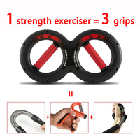 Expansor de pecho extendido portátil para hombres, entrenador de antebrazo, ejercitador, fortalecedores, mango NBR, Figura 8 de agarre