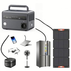 Outdoor 300W 500W 220V UPS Generator Solar Lifepo4 Lithium Battery Portable Power Supply <b>Station</b> With Solar Panel - Product Image 1