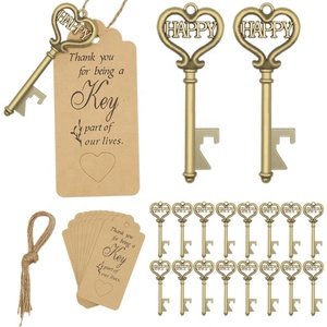 2023 clés antiques cadeaux souvenirs rustiques faveurs de <span class=keywords><strong>mariage</strong></span> Vintage ouvre-bouteille de bière <span class=keywords><strong>clé</strong></span> heureuse avec carte d'étiquette d'escorte - Product Image 3
