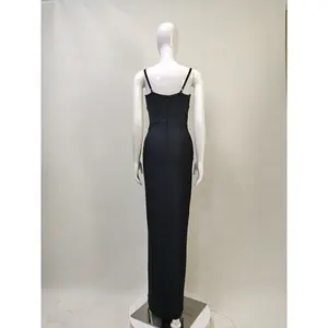 African Women s Elegant Evening Dress Black Lady Dress for Parties and Functions