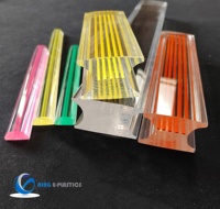 Barre en acrylique PMMA à motif pierre, éclairage LED coloré, rond/carré, haute transmission lumineuse, personnalisable, Ning E-Plastics
