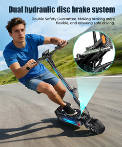 Scooter Plegable de Aluminio H16 al por Mayor, 60V 30Ah, Largo Alcance, Neumático Sin Cámara de 11 Pulgadas, Doble Suspensión - Product Image 4