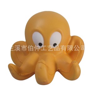 Balle anti-stress pieuvre en PU souple et mignonne, couleur orange, pour les 14 ans et plus, livraison directe d'usine - Product Image 5