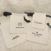 Precio barato de fábrica, logotipo impreso, personalizado, respetuoso con el medio ambiente, algodón, cordón, polvo, bolsa de joyería para regalo