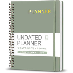 <span class=keywords><strong>Cuaderno</strong></span> de Planificación Semanal, Lista de Tareas, con Página de Objetivos, Sin Fecha, Encuadernación en Espiral, Ideal para Oficina, Escuela y Enseñanza - Product Image 1