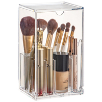 Boîte de rangement cosmétique grande capacité avec compartiments, anti-poussière, pour coiffeuse et organisation des produits de beauté