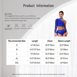 Femmes Latin Dance Crop Tops Dancewear Ballroom Costumes pour la danse du ventre <span class=keywords><strong>Chacha</strong></span> Tango Dance Stage Performance Party Competitive - Product Image 6