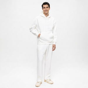 Conjunto Deportivo Unisex Casual de Invierno, Lavado Ácido, 100% Algodón, Estilo Urbano, con Logotipo Personalizado, Venta al Por Mayor, Manga Larga, Dos Piezas - Product Image 1