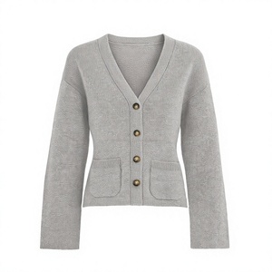 3 Colorway Crew Neck Long Sleeve Single Breasted Floral Embroidery Casual Fashion Knitted Sweater <b>Cardigan</b> for Women - Product Image 1