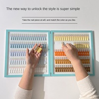 Livre d'échantillons magnétique pour vernis à ongles Pure Color 180/270 couleurs, album de présentation de couleurs en acrylique détachable, finition mate dépolie, anti-poussière, personnalisable pour salon